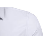 Men'S Long Sleeve Button Up Shirts Solid Slim Fit Casual Business Formal Dress Shirt