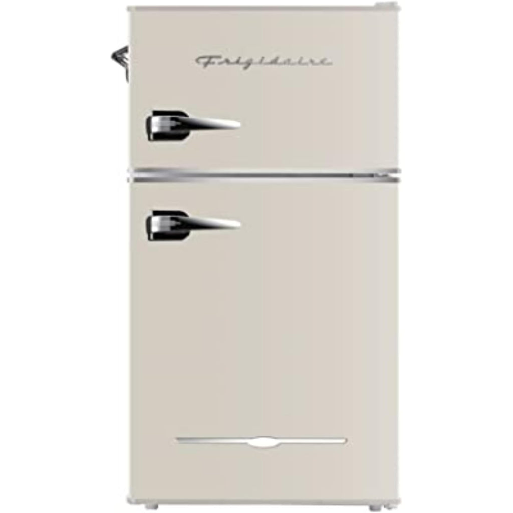 Frigidaire Efr840-Cream Efr840 Retro Mini Fridge With Freezer & Side Bottle Opener-Small 2 Door Refrigerator For Office Bar Or College Dorm Room-3.1 Cu Ft (Cream)
