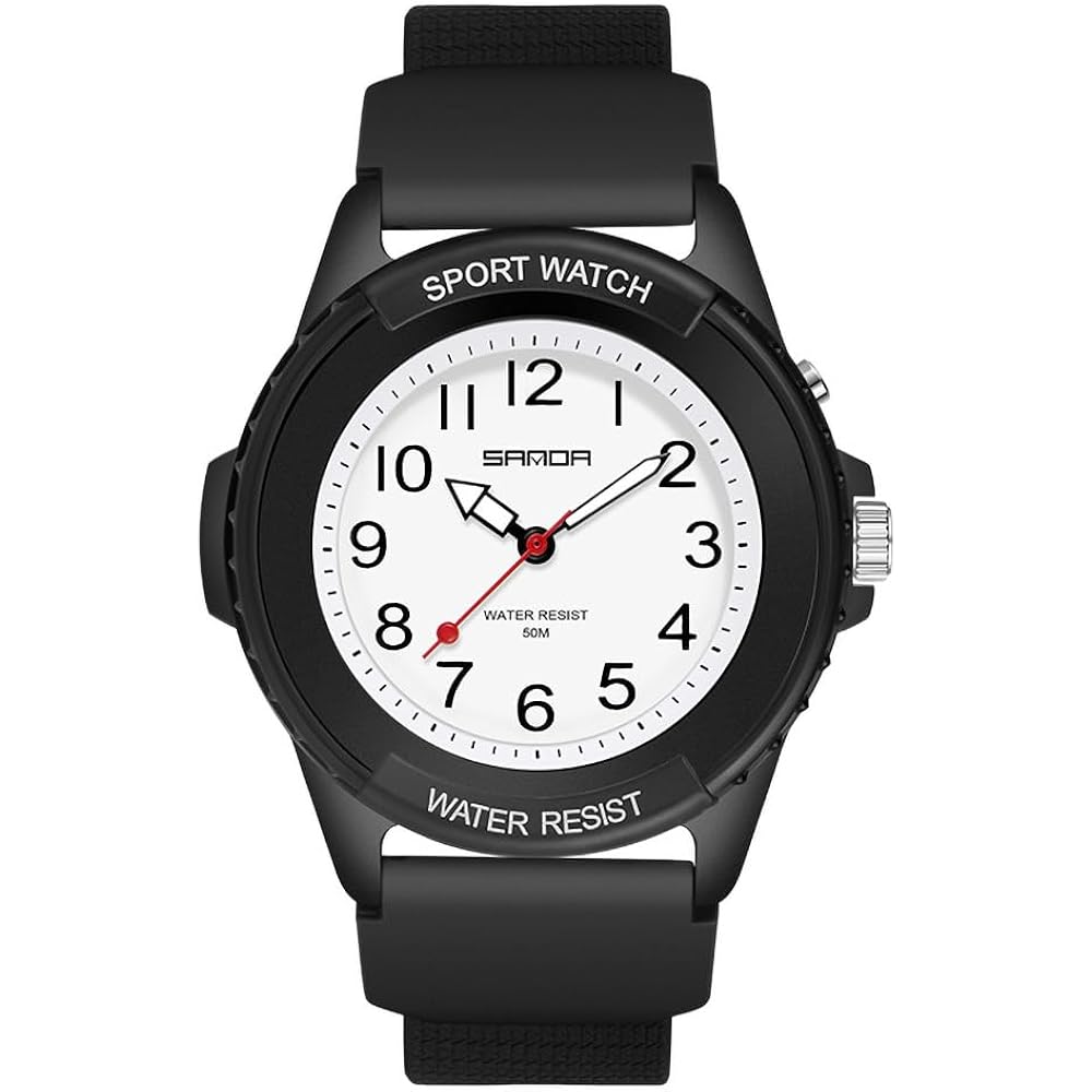 Womens Watches with Night Light, Waterproof Sports Watch, Analog, Quartz, Lightweight, Big Face