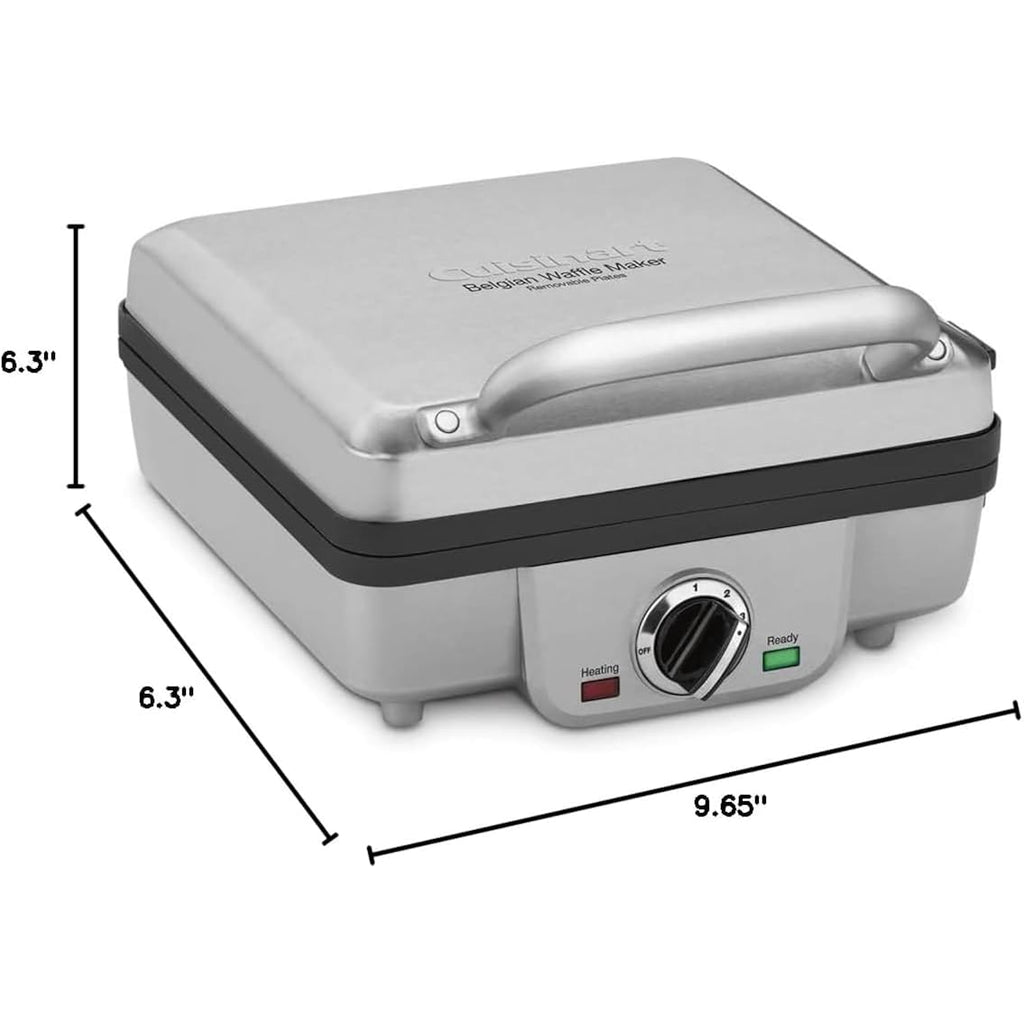 Cuisinart Belgian Waffle Maker With Pancake, Nonstick Plates, 6 Browning Levels, Ready Indicator Lights, Temperature Control, Deep Waffle Pockets, Brushed Stainless, Waf-300Nas