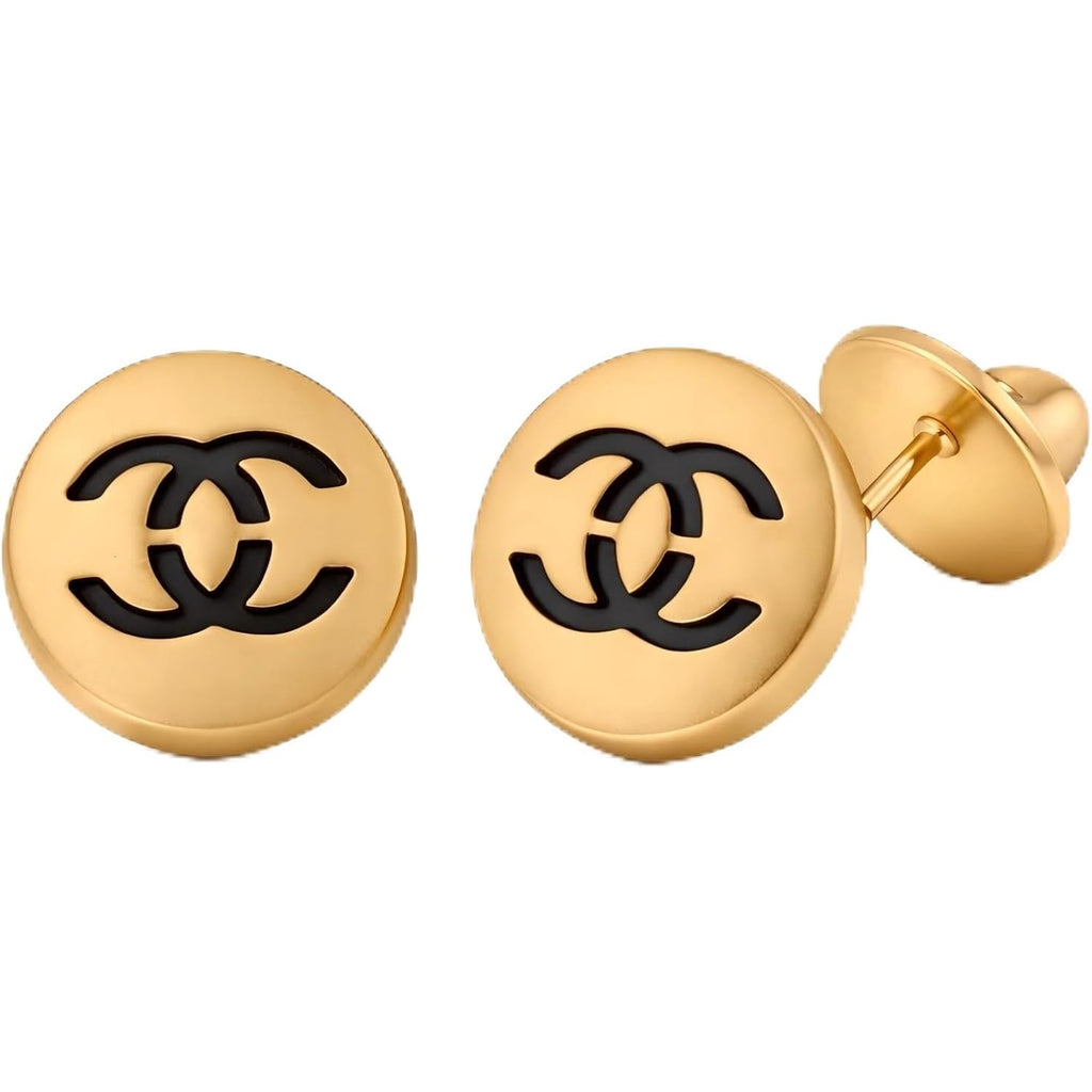18Gold Luxury Letter Earrings for Women & Best Friends | Elegant Gold Stud Earrings Accessories for Valentine's Day, Birthday Gifts & All Occasions