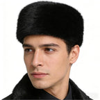 SIQITECHNO Unisex Faux Fur Russian Trapper Hat Furry Cossack Ushanka Style Warm Trooper Hat Winter Hunting Skiing Cap