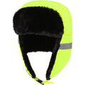 SIQITECHNO Unisex High Visibility Reflective Russian Trapper Hat Fleece Lined Work Safety Trooper Hat Outdoor Hunting Ski Cap