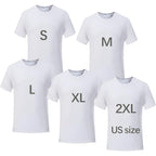 Orj 5 Pcs Unisex Sublimation Blank T Shirt White Polyester Shirts Crew Neck Short Sleeve For Sublimation T Shirt