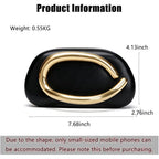 Acrylic Clutch Purse For Women Classic Round Acrylic Evening Handbag Vintage Metal Handlebars Bag For Wedding Party Prom