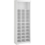 VASAGLE Shoe Storage Cabinet, 10 Tier Shoe Rack Organizer, Holds Up to 30 Pairs of Shoes, for Entryway Bedroom, 12.6 x 24.8 x 73.6 Inches, White ULBS273T14