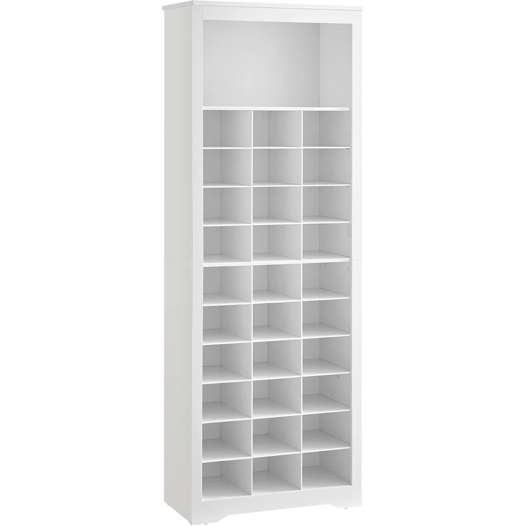 Vasagle Shoe Storage Cabinet, 10 Tier Shoe Rack Organizer, Holds Up To 30 Pairs Of Shoes, For Entryway Bedroom, 12.6 X 24.8 X 73.6 Inches, White Ulbs273T14