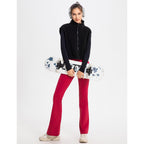 Women'S Full Zip Fleece Short Vest Warm Winter Sleeveless Stand Collar Sherpa Crop Coat