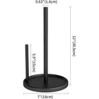 Paper Towel Holder Countertop, Black Kitchen Paper Towels Holder, Paper Roll Holder With Weighted Base