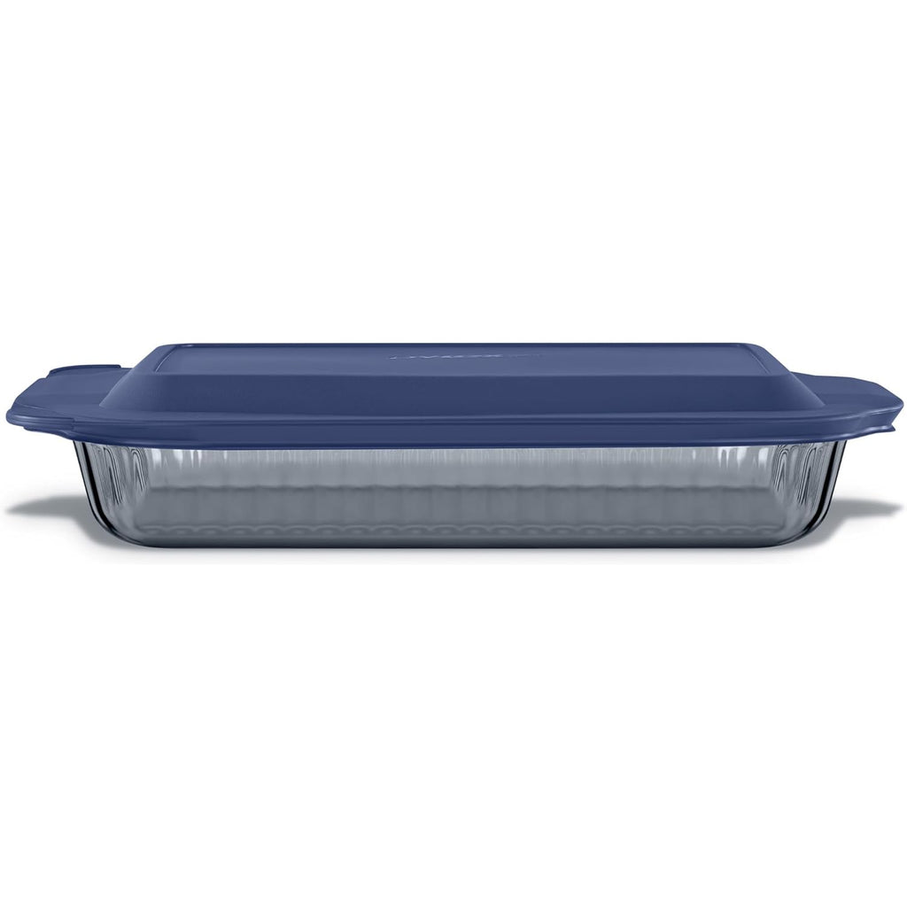Pyrex Colors Tinted (9x13) Glass Baking Dish with BPA-Free Lid, Oblong Bakeware Glass Pan For Casserole & Lasagna, Dishwasher, Freezer, Microwave and Pre-Heated Oven Safe, Smoke