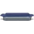 Pyrex Colors Tinted (9x13) Glass Baking Dish with BPA-Free Lid, Oblong Bakeware Glass Pan For Casserole & Lasagna, Dishwasher, Freezer, Microwave and Pre-Heated Oven Safe, Smoke