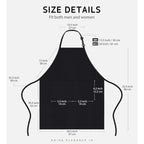 Syntus Apron For Men Women, Adjustable Cooking Kitchen Chef Aprons With 2 Pockets