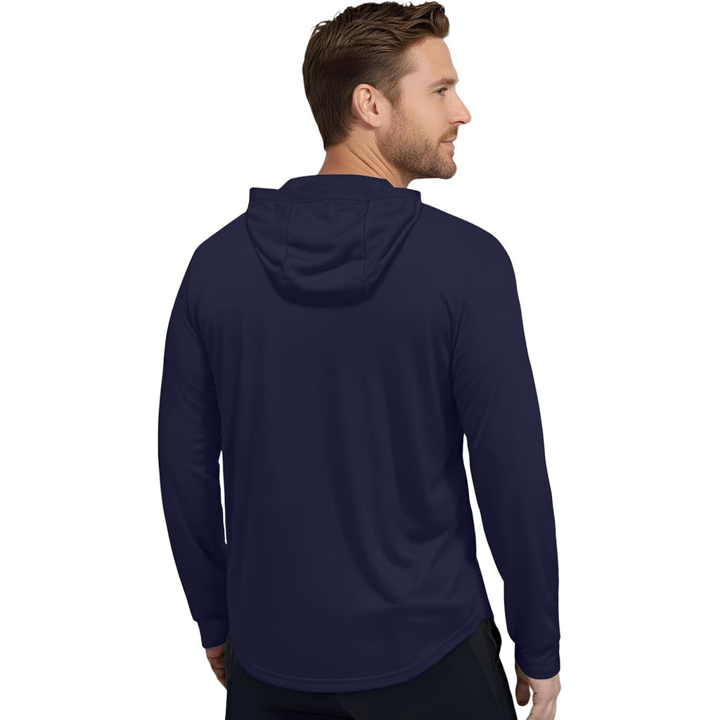 5-Pack Mens Upf 50+ Sun-Protection Hoodies - Uv Lightweight Fishing Shirts Long Sleeve Work Outdoor Hoodies