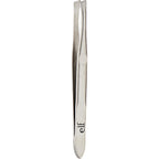 e.l.f. Slant Tweezer, Professional Quality Stainless Steel, Provides a Strong Grip, Removes Hairs Accurately, Shapes, Defines, Easy To Use, Ergonomically-Designed