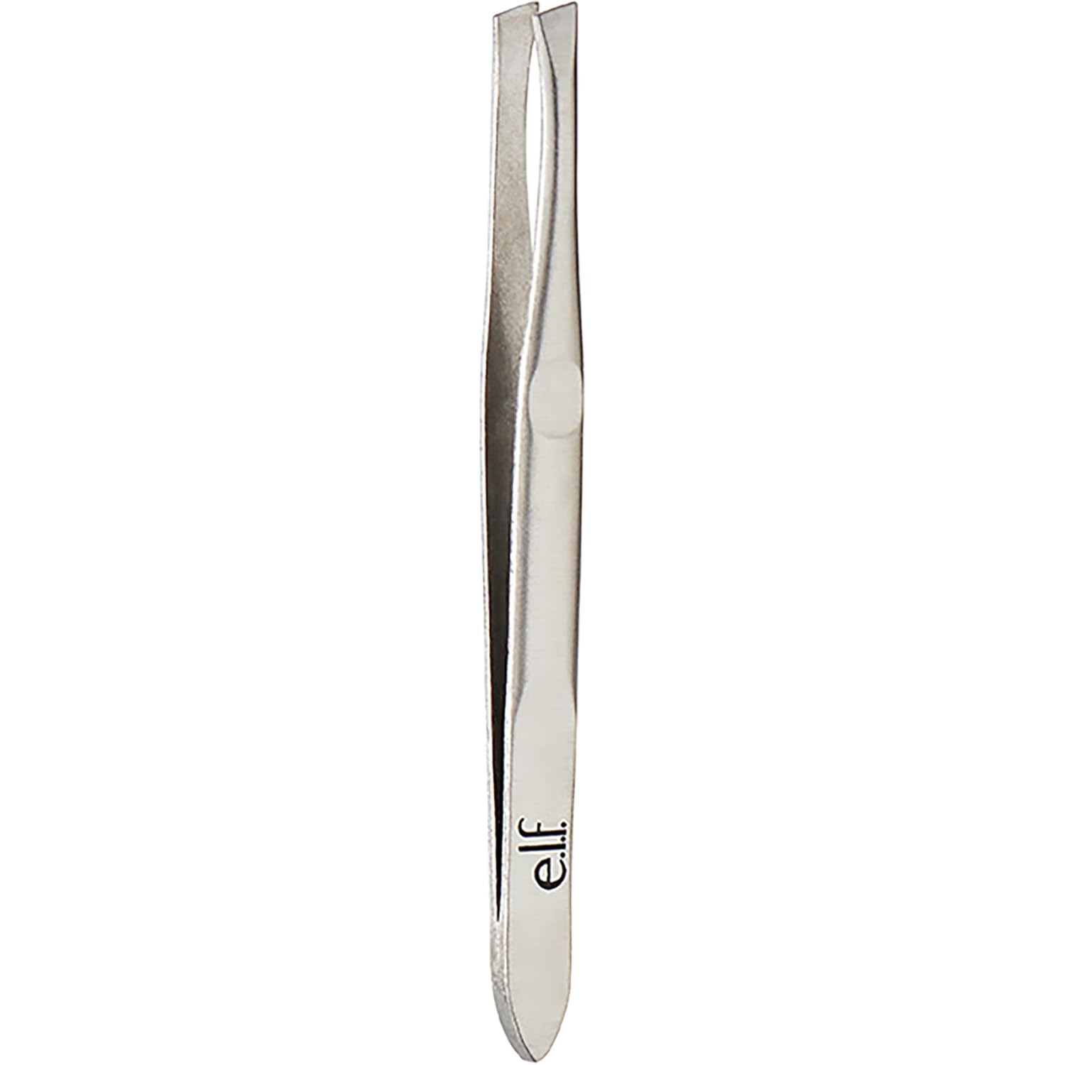 e.l.f. Slant Tweezer, Professional Quality Stainless Steel, Provides a Strong Grip, Removes Hairs Accurately, Shapes, Defines, Easy To Use, Ergonomically-Designed