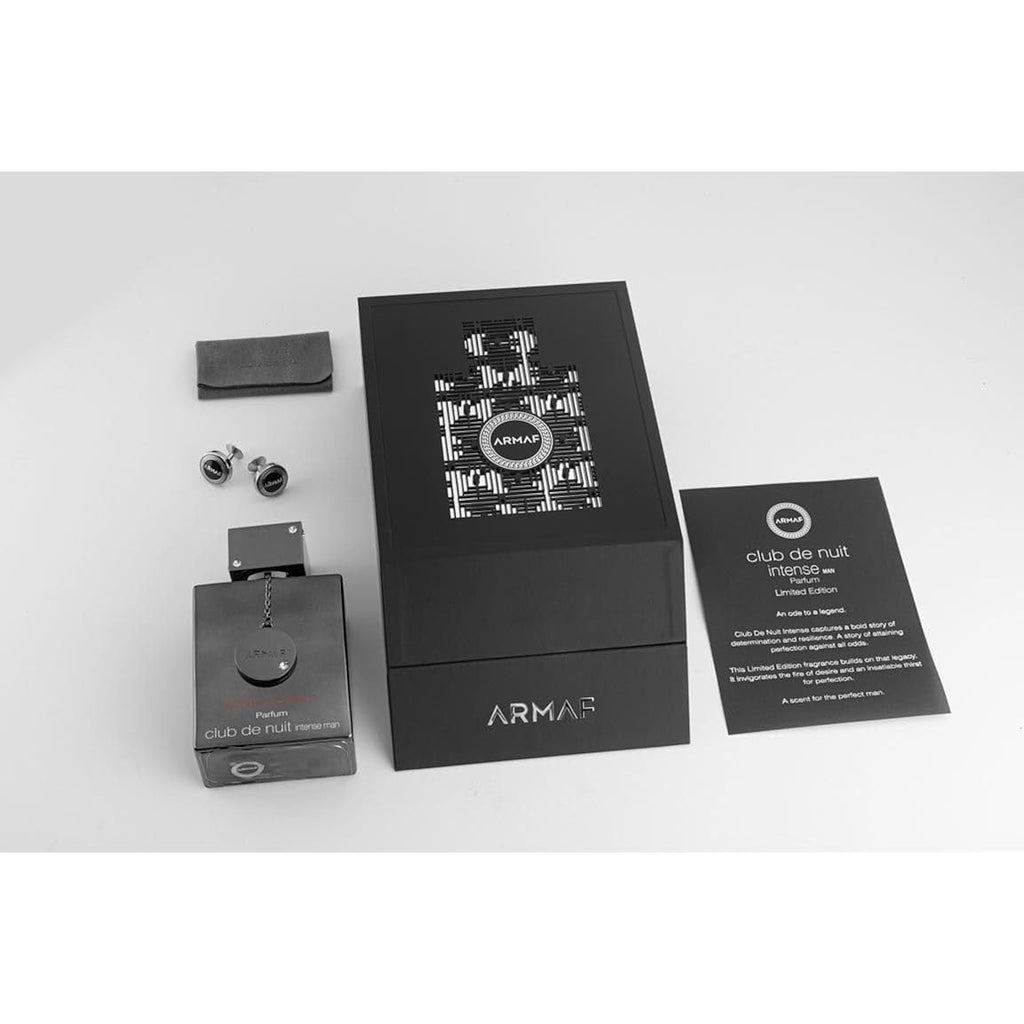 Armaf Club De Nuit Intense Limited Edition for Men Parfum Spray, 3.6 Ounce (with Cufflinks)