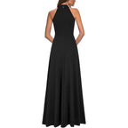 Woosea Women'S High Neck Sexy Split Evening Cocktail Party Maxi Long Formal Dress