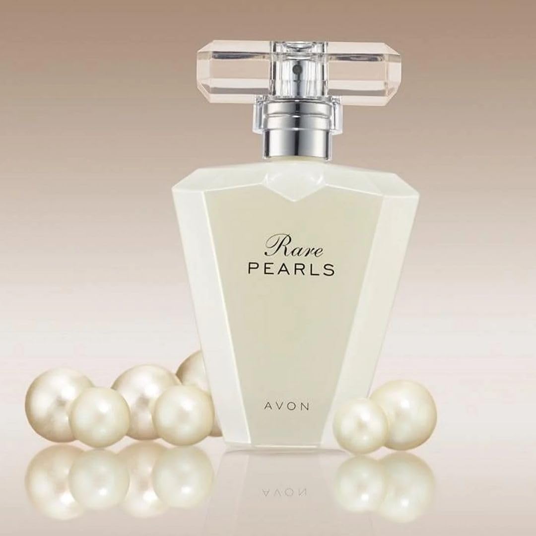 AVON Rare Pearls Eau De Parfum for Women — Soft Floral Perfumes for Women with Magnolia, White Pepper & Rosewood — Long Lasting Womens Fragrance for Special Occasions & Gifting, 1.7 fl oz travel size