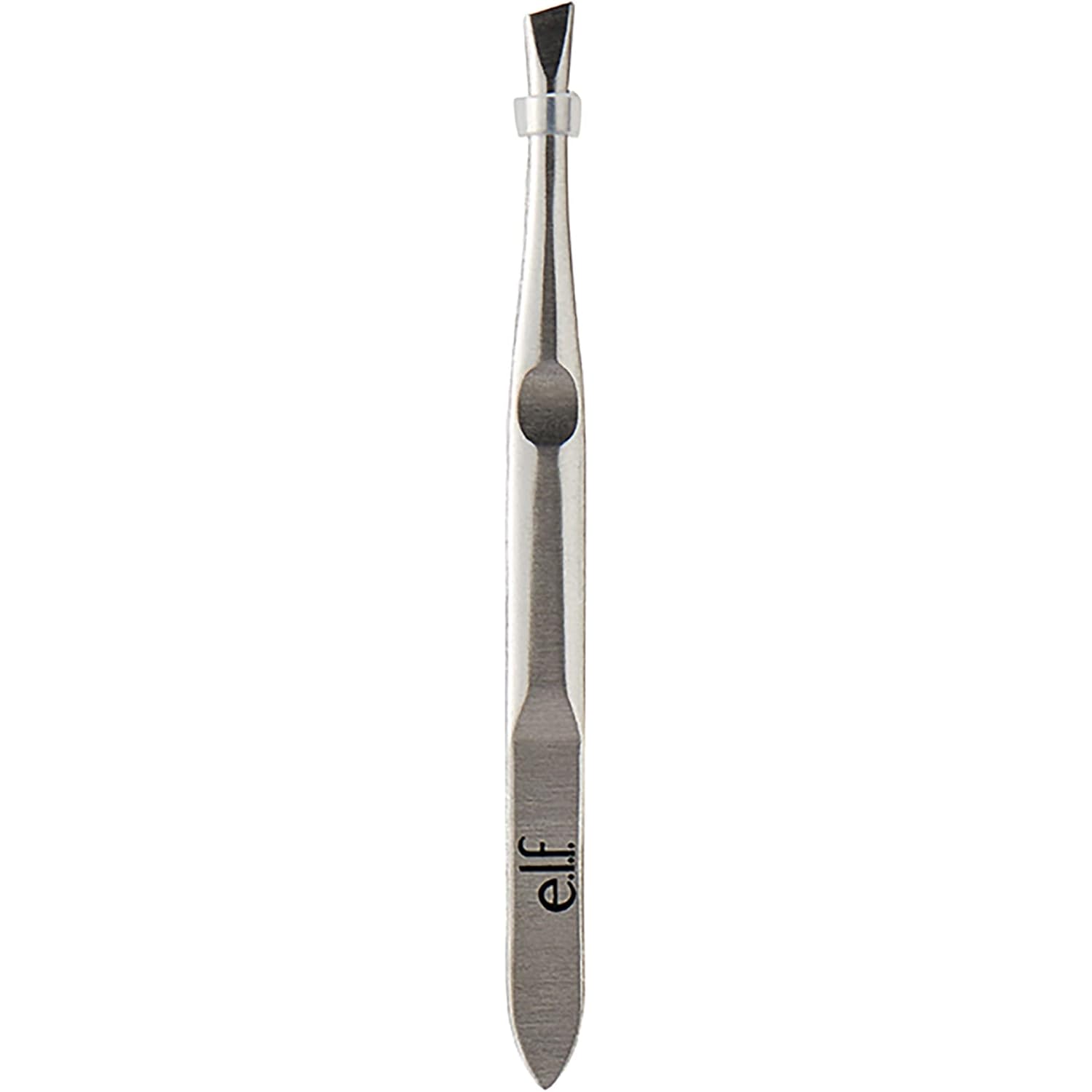 e.l.f. Slant Tweezer, Professional Quality Stainless Steel, Provides a Strong Grip, Removes Hairs Accurately, Shapes, Defines, Easy To Use, Ergonomically-Designed