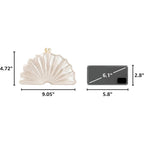 Women Acrylic Shell Shaped Clutch Luxury Marble Acrylic Evening Handbag Unique Chain Shoulder Bag Wedding Party Purses