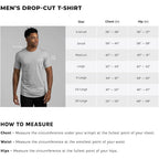 Bylt Mens Drop-Cut Men'S T Shirt, Slim Fit Plain Tshirts For Men, Drop Cut Basic Crewneck Tee, Wrinkle Resistant, Stretch Fit