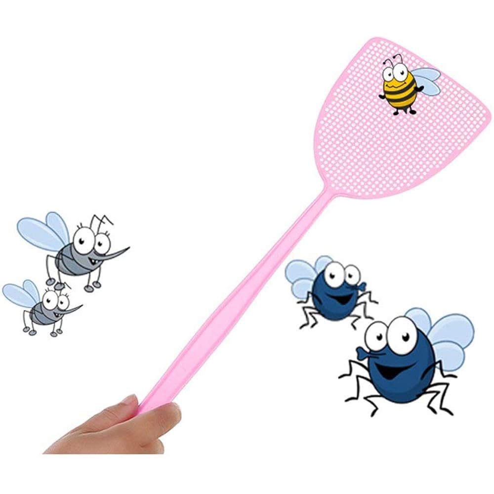 Fly Swatter, Strong Flexible Manual Swat Set Pest Control, Assorted Colors (3 Pack)