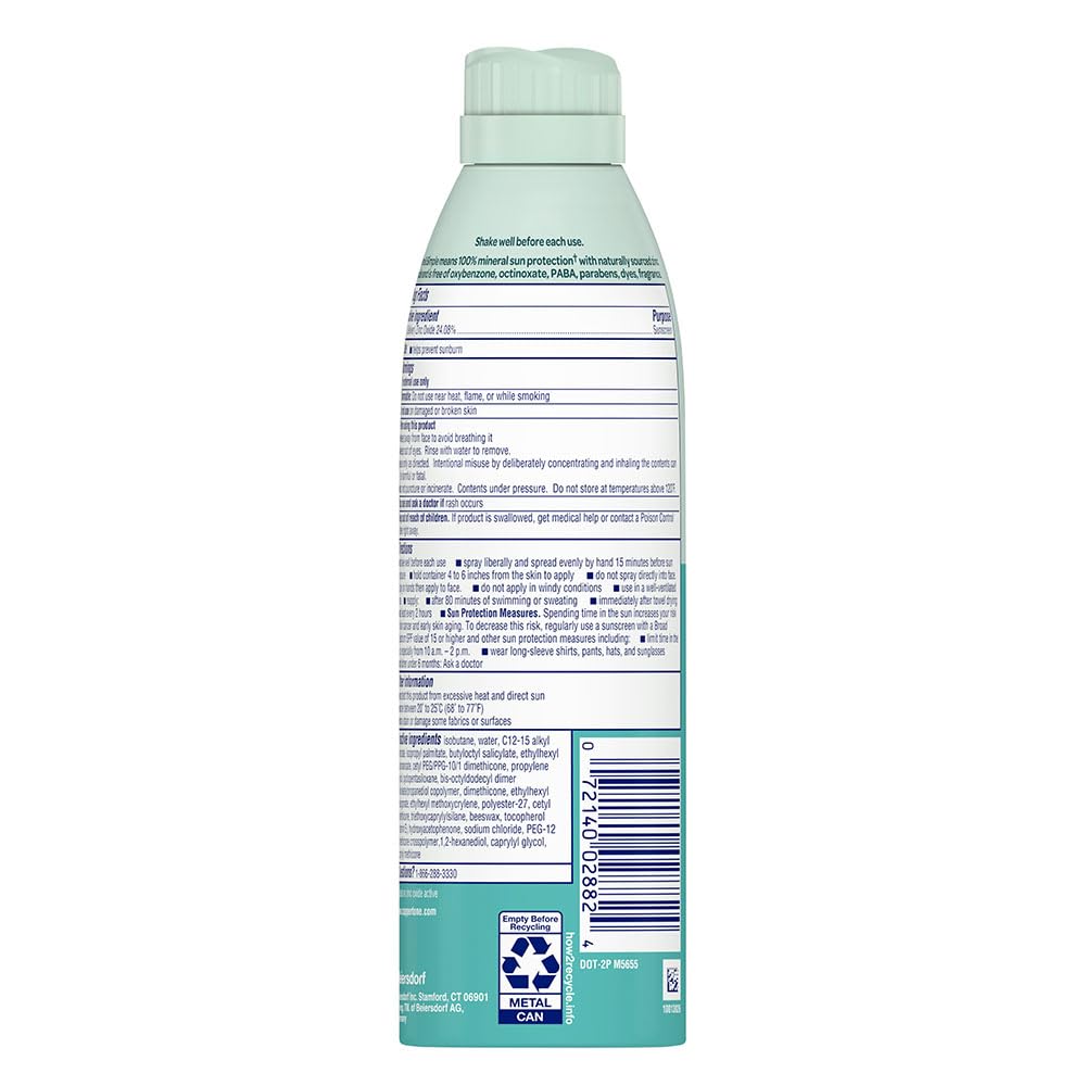 Coppertone Pure And Simple Kids Sunscreen Spray Spf 50, Zinc Oxide Mineral Sunscreen For Sensitive Skin, Hypoallergenic And Tear Free, 5 Oz Can