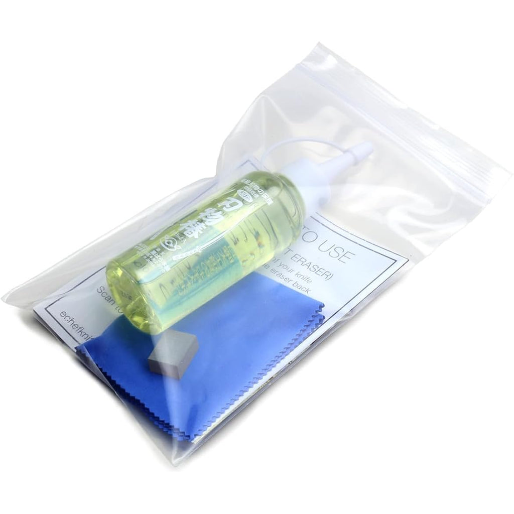Yoshihiro 100% Pure Tsubaki Japanese Knife Maintenance Oil 3.4Oz(100Ml) With Complimentary Sabitori Rust Eraser And Microfiber Cloth