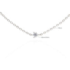 Minimalist Diamond Necklace for Women - Handmade 14k Solid Gold Necklace with Bright 0.025ct Diamonds, Dainty Shimmer Chain, Available in Various Lengths, Suitable for Women