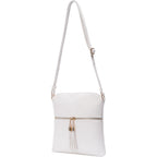 Womens Lightweight Medium Crossbody Purse With Tassel, Perfect Size Crossbody Bags For Daily Use, Travel