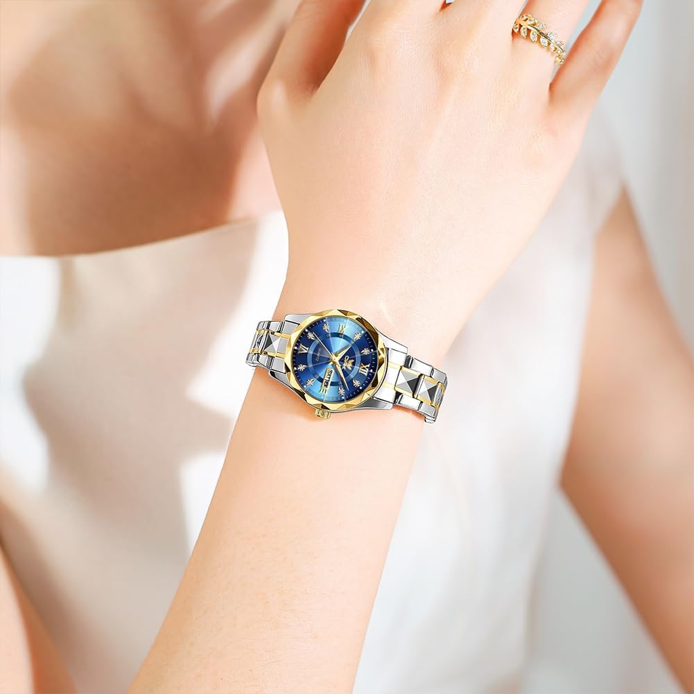 Opk Women Watches Business Dress Female Watch Stainless Steel Easy To Read Small Ladies Wrist Watch Luminous Waterproof Lady Watches