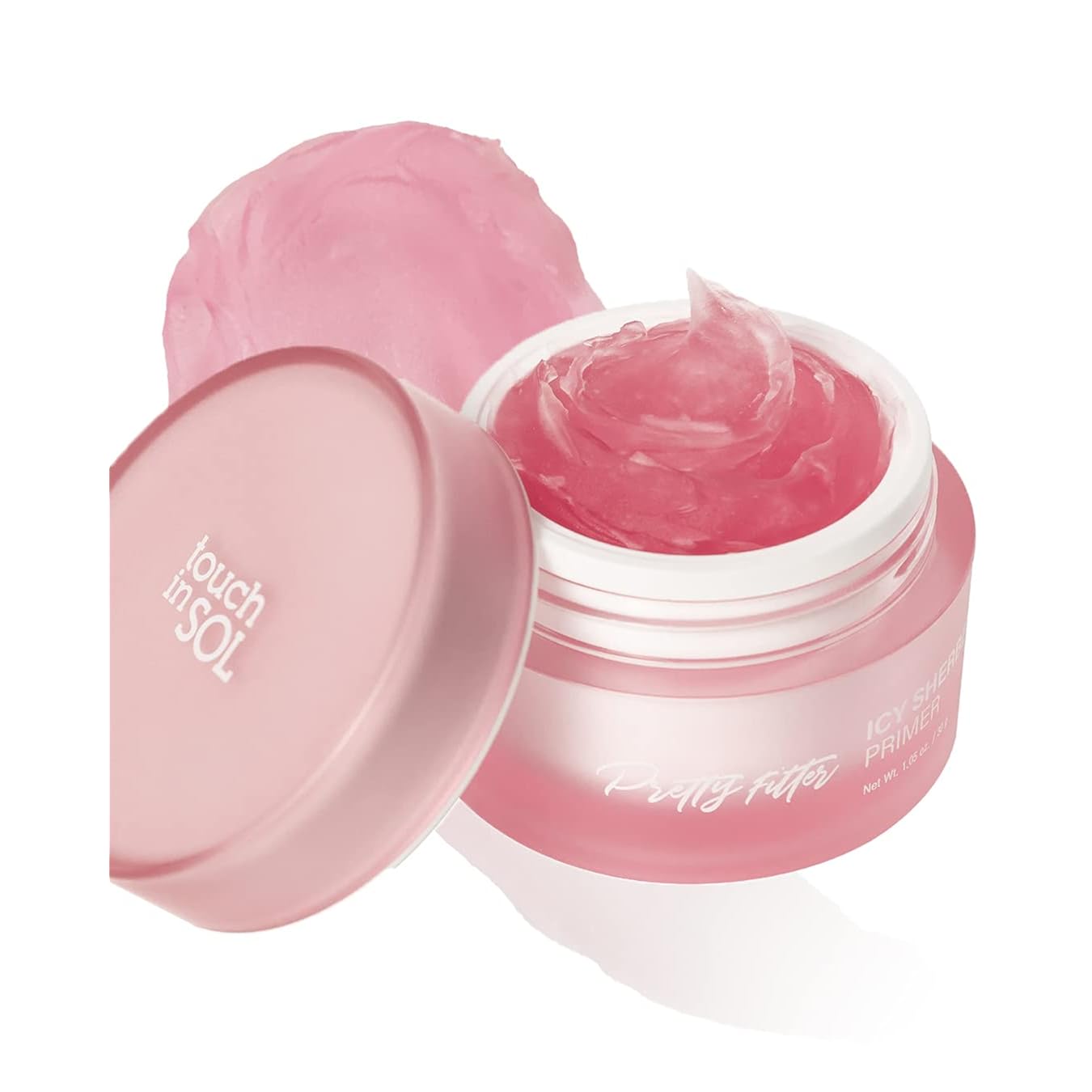 TOUCH IN SOL Icy Sherbet Primer 1.05 fl.oz. - Hydrating Primer Face Makeup for Dry or Oily Skin - Silk Pore and Wrinkle Minimizer - Silicone and Oil Free Gel Formula with Cooling Effect