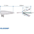Elegrp 0651515Ly L15515 L22515 14Awg Lcdi Power Cord Plug For A/C Air Conditioner, E250451 Ul Certified, 7.5Ft Leakage Current Detection Interrupter Replacement, 120V 15A 1800W 60Hz Nema 5-15P, 1 Pack