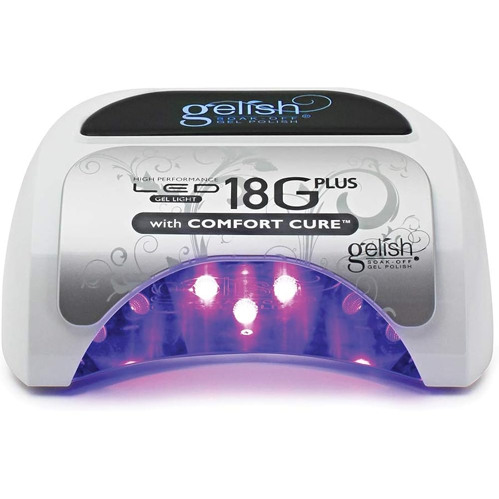 Gelish 18G Plus LED Light - 36W Professional LED Curing Lamp with Comfort Cure™ Technology, 60-Second Setting, Removable Magnetic Tray, SafeLight™, Pedicure Friendly, Acetone Resistant
