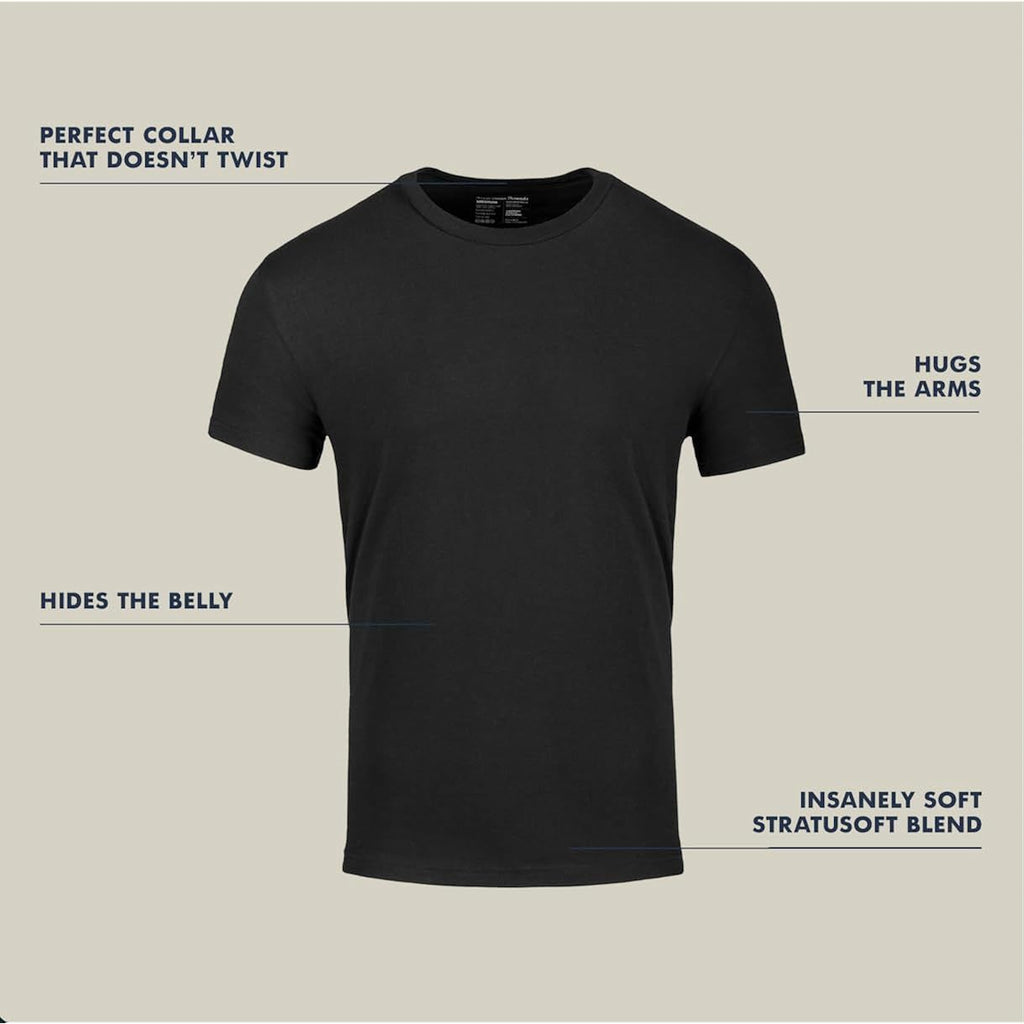 Fresh Clean Threads Men'S Crew Neck T-Shirts – Short Sleeve, Fitted Style, Soft Cotton-Poly Blend, Tag-Free Comfort