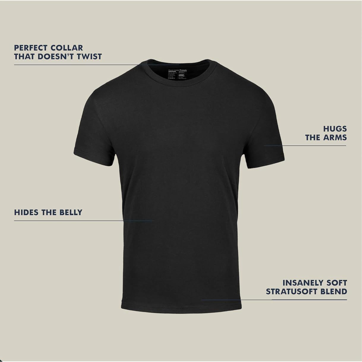 Fresh Clean Threads Men'S Crew Neck T-Shirts – Short Sleeve, Fitted Style, Soft Cotton-Poly Blend, Tag-Free Comfort