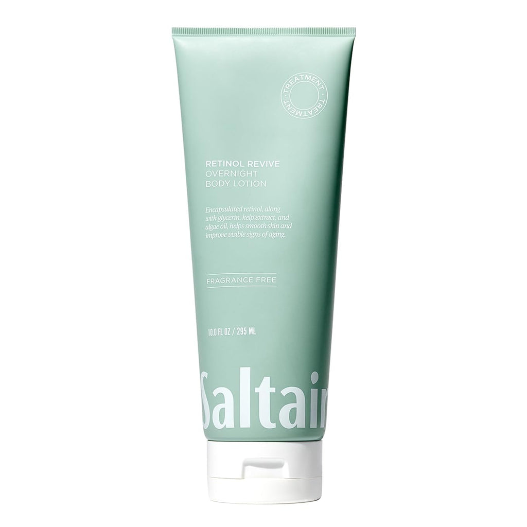 Saltair Retinol Revive Night Lotion – Dual-Action Retinol Body Lotion For Smoother, Firmer Looking Skin – Hydrating Moisturizer With Kelp, Allantoin & Glycerin – 10 Oz Pump Bottle