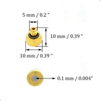 10Pcs Brass Misting Nozzle - 0.004" Orifice (0.1Mm) Dia 10/24 Unc Replacement Heads For Outdoor Cooling System (0.1Mm)