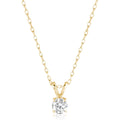Amazon Essentials IGI Certified 0.25 Carat Solitaire Lab Grown Diamond Pendant Necklace in Solid White 14K Gold, Adjustable 16" Chain with 2" Extender, Jewelry for Women