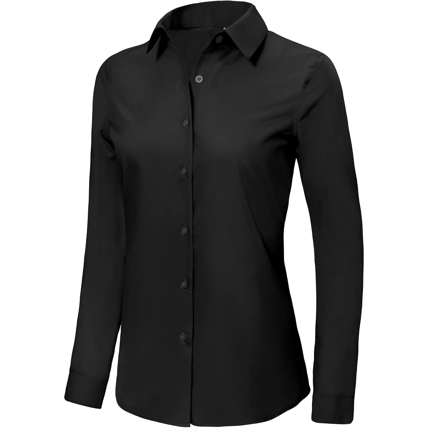 Ruisin Super Soft Wrinkle Free Button Down Shirts For Women Solid Long Sleeve Striped Formal Work Dress Blouses Tops