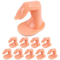Practice Finger Nail Art Practice Finger Plastic Fake Fingers with Nails for Hand Nail Art Training Display Decoration Tools (10 Pcs)