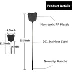 Telescopic Fly Swatters, Durable Plastic Fly Swatter Heavy Duty Set, Flyswatter With Stainless Steel Handle For Indoor/Outdoor/Classroom (2 Pack)