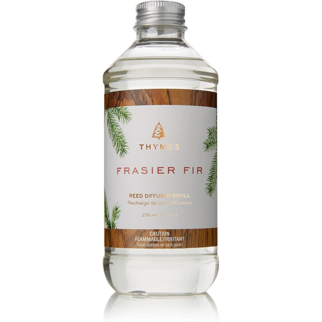 Thymes Reed Diffuser Oil Refill – Fragrance Oil For Diffuser Refill – Flameless Home Fragrance Products – Home Luxury Scents With Notes Of Crisp Fir, Cedarwood & Sandalwood (Frasier Fir, 7.75 Fl Oz)