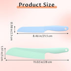 4 Pack Lettuce Knife 11/8.5" Plastic Cake Knifes To Prevent Browning Serrated Kitchen Cutter For Cutting Fruits, Cakes And Bread Dishwashable Safe For Kids Nylon Cutters For Nonstick Pans(Blue& Green)