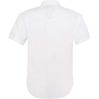Mens Western Cowboy Pearl Snap Short Sleeve Casual Two Pockets Work Solid Derss Button Up Wrinkle Free Shirts
