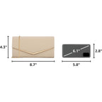 Women’S Evening Handbag Vegan Leather Ladies Envelope Clutch Classic Elegant Purse Bags