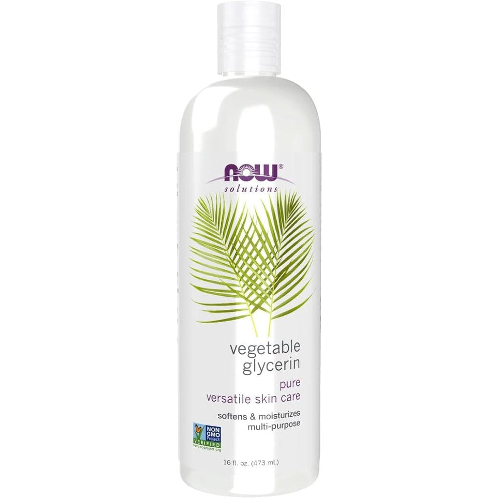 NOW Foods Solutions, Vegetable Glycerin, 100% Pure, Versatile Skin Care, Softening and Moisturizing, 16-Ounce