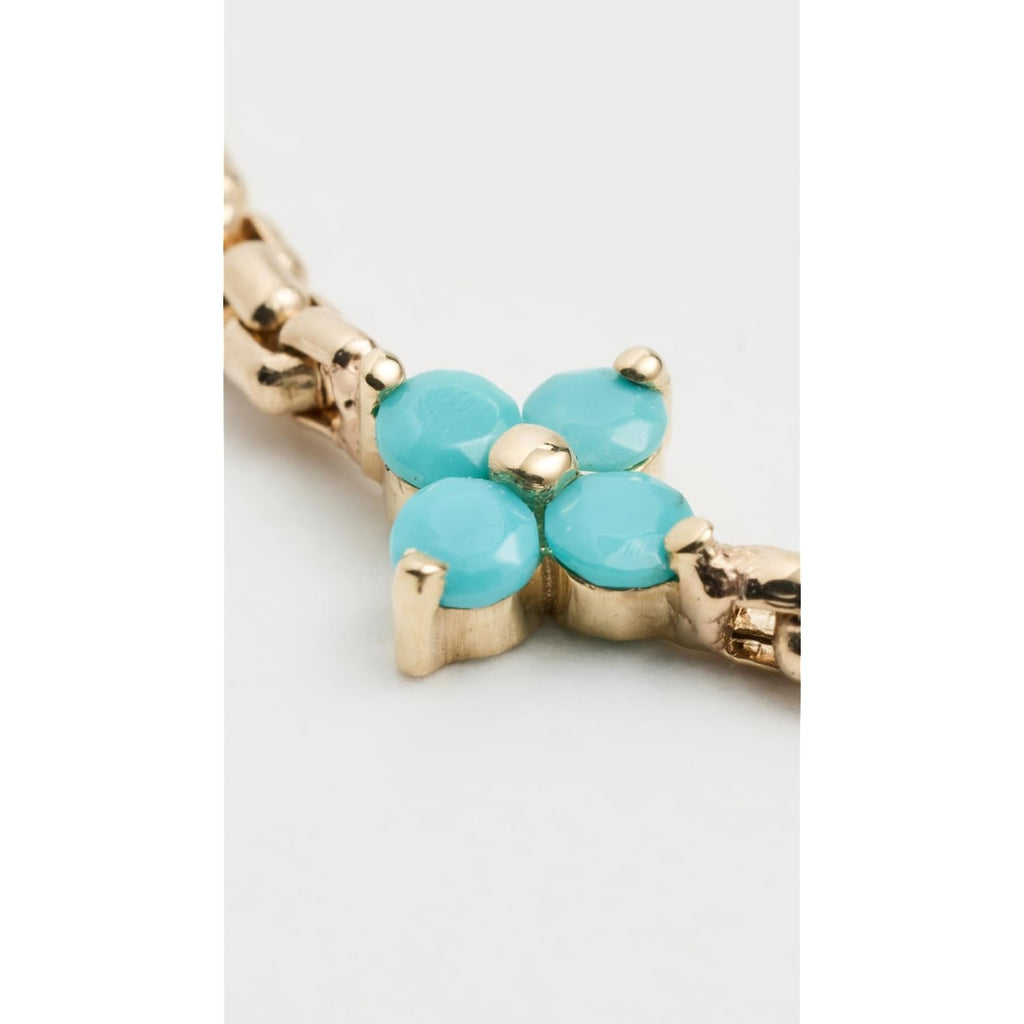 Zoe Chicco Women's 14k Gold Turquoise Quad Necklace