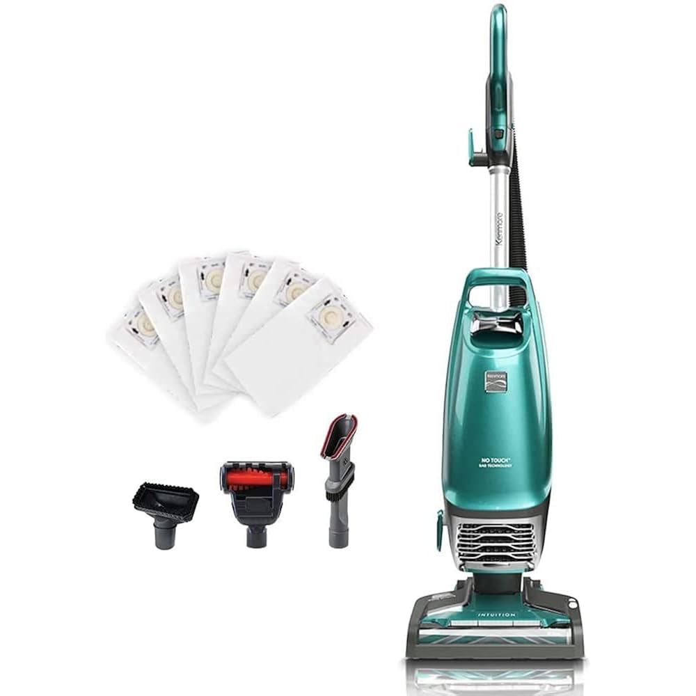 Kenmore Intuition Bagged Upright Vacuum Lift-Up Carpet Cleaner 2-Motor Power Suction With Hepa Filter, 3-In-1 Combination Tool, Handimate For Floor, Pet Hair, Green