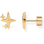PAVOI 14K Gold Plated Dainty Flat Back Earrings for Women - Hypoallergenic Sterling Silver Posts Helix Cartilage Piercing Jewelry - Emoji Motif Bow Celestial Flatback Gold Stud Earrings Screw Back